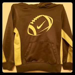 NIKE size 5 grey and neon green hoodie